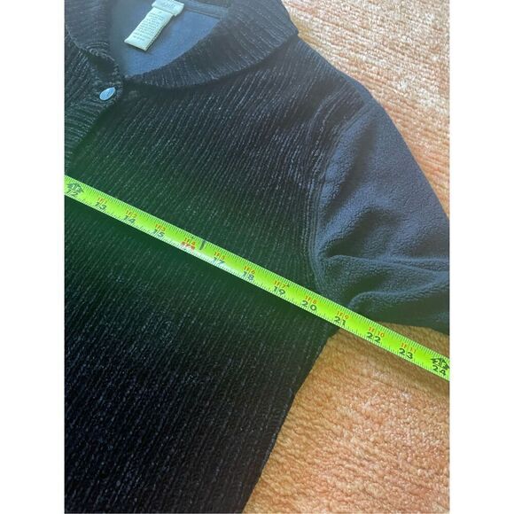 J JILL WOMENS BLACK WIDE WHALE CHENILLE CORDUROY CASUAL JACKET SIZE S - Picture 4 of 7